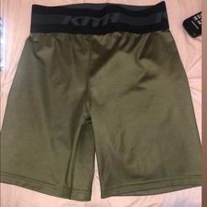 Olive green kith workout shorts only worn once